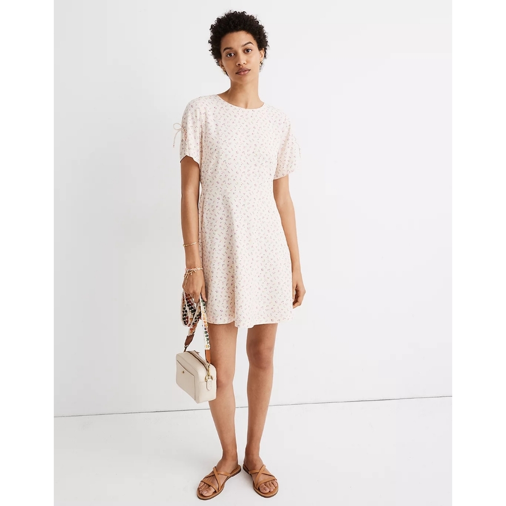 NWT Madewell Tie-Sleeve Retro Dress in Dutch Dandelions Sz 4